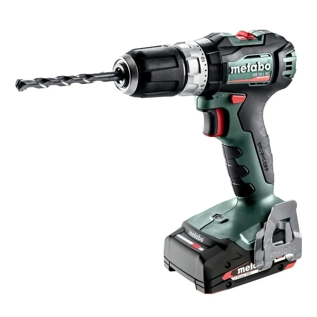 Шуруповерт Metabo SB 18L BL Li-Power 18В, акб 2х2Ah, 25·60Нм, 0-550·0-1850об/мин, metaBOX 145 (602331500)