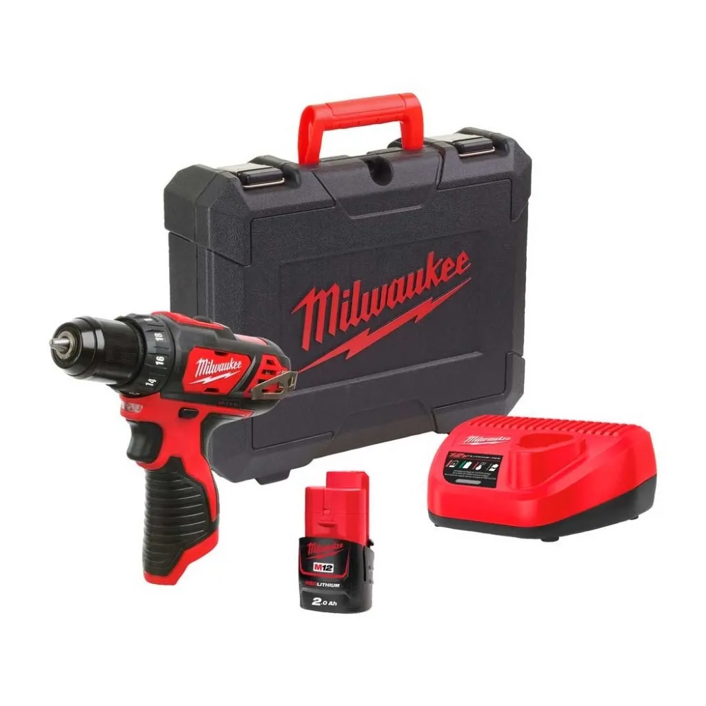  Milwaukee M12 BDD-201C, 30 Нм, 2Ah, кейс (4933479439)