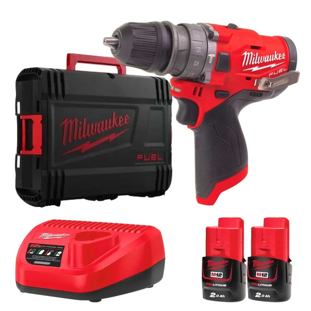  Milwaukee M12 FPDX-202X, 37Нм, 2x2Ач, 2 насадки, кейс (4933464136)