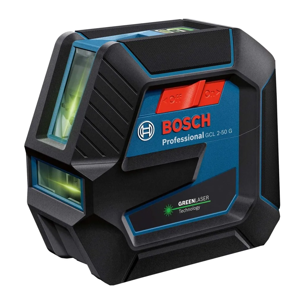 Лазерный нивелир Bosch Professional GCL 2-50 G, до 15 м, с держателем RM 10, зажимом DK 10, мишенью, кейс (0.601.066.M02)