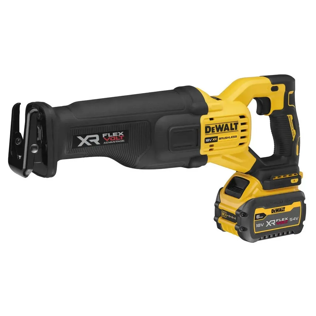 Пила и плиткорез Сабельная пила DeWALT 18В XR Li-lon 6 Ач, 0 – 3000 ход/мин, кейс TSTAK (DCS386T1)