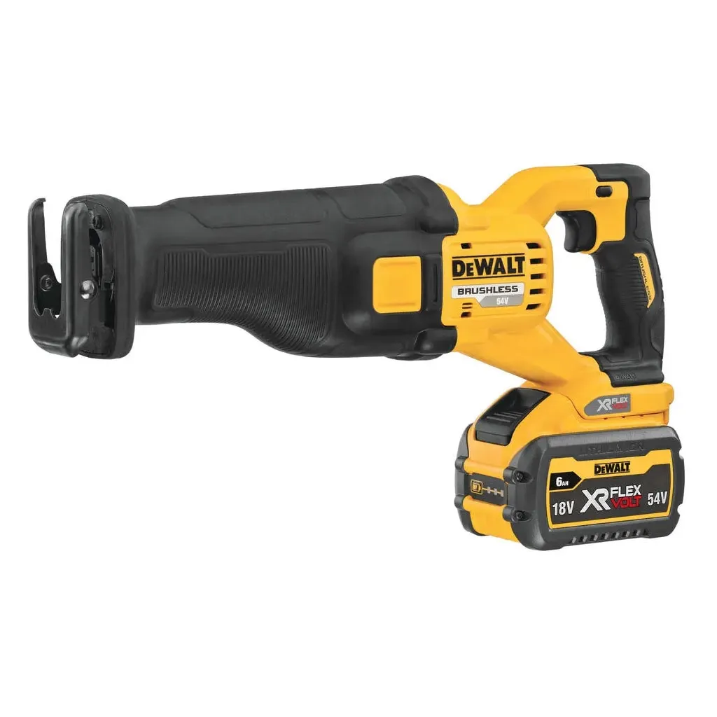 Пила и плиткорез Сабельная пила DeWALT 54В XR FLEXVOLT Li-lon 2 Ач, 0 – 3000 ход/мин, 3.54 кг, кейс TSTAK (DCS389T2)