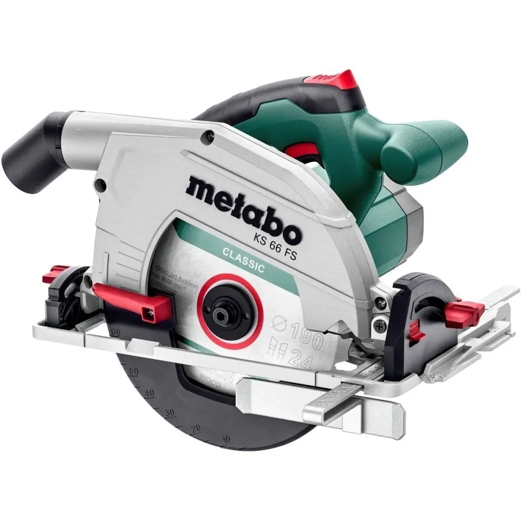  Дискова пила Metabo KS 66 FS 1500Вт, 190мм, 4.9кг (601066000)