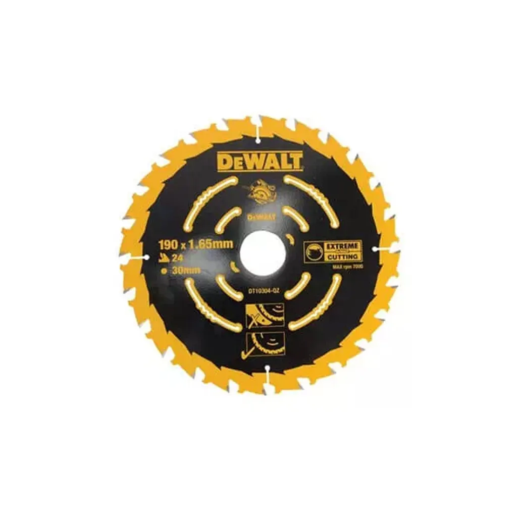  DeWALT EXTREME, 190 х 30 мм, 24 z, ATB, 18 град, швидкий різ (DT10304)