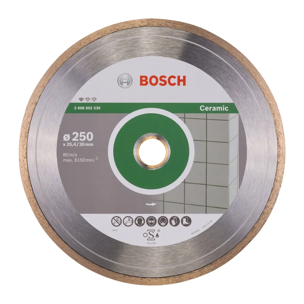  Bosch алмазний Standard for Ceramic, 250 мм, 25.4-30мм, 1.6мм, 7мм (2.608.602.539)