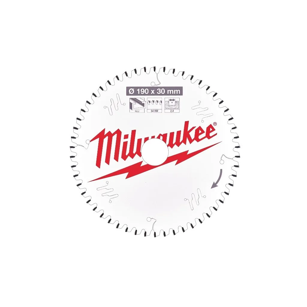  Milwaukee PFTE 190х30х2, 4мм, 54 зуб. (4932471303)