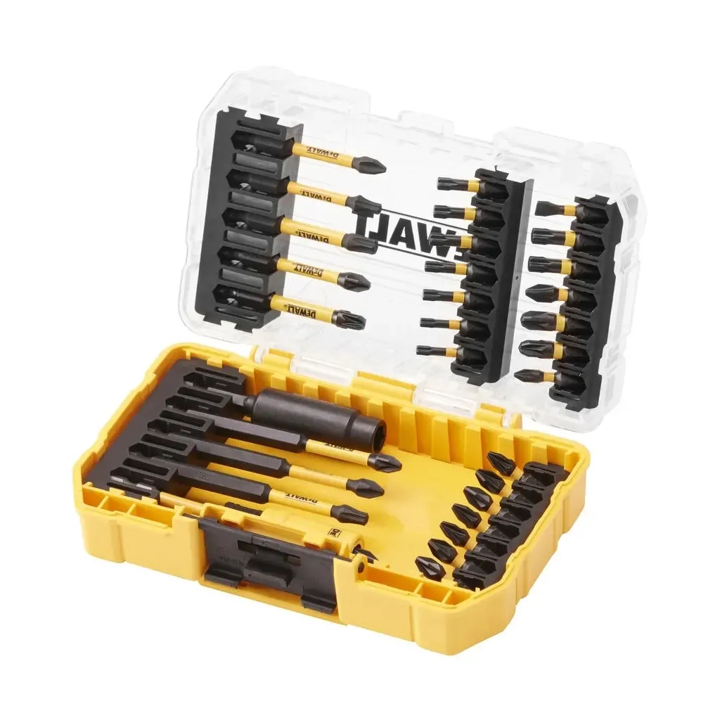 Набор бит для шуруповерта DeWALT EXTREME FLEXTORQ, Phillips,Pozidriv,Torx, Slotted,Pz3, T25, 32 шт, кейс (DT70743T)