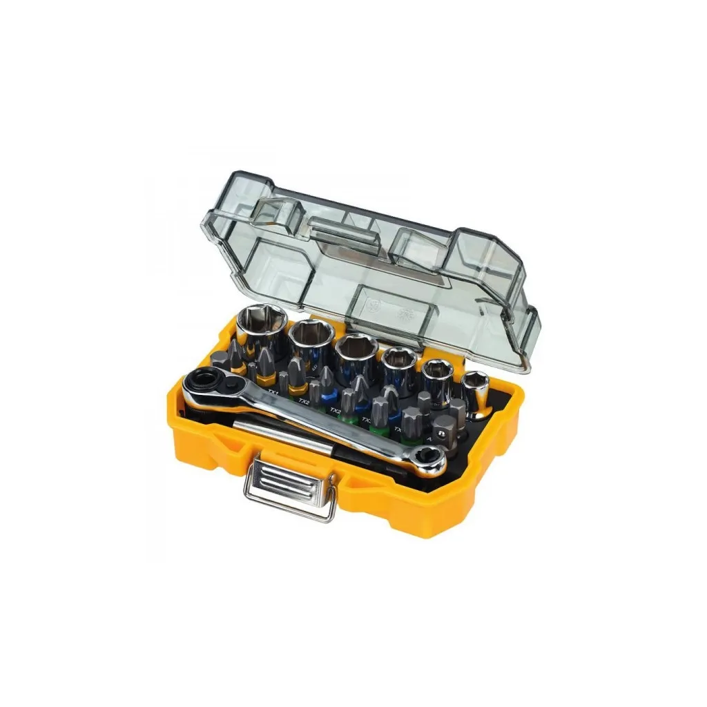 Набор бит для шуруповерта DeWALT Hex,Torx, Philips, Pozidriv, L25 мм, 24 шт (DT71516)