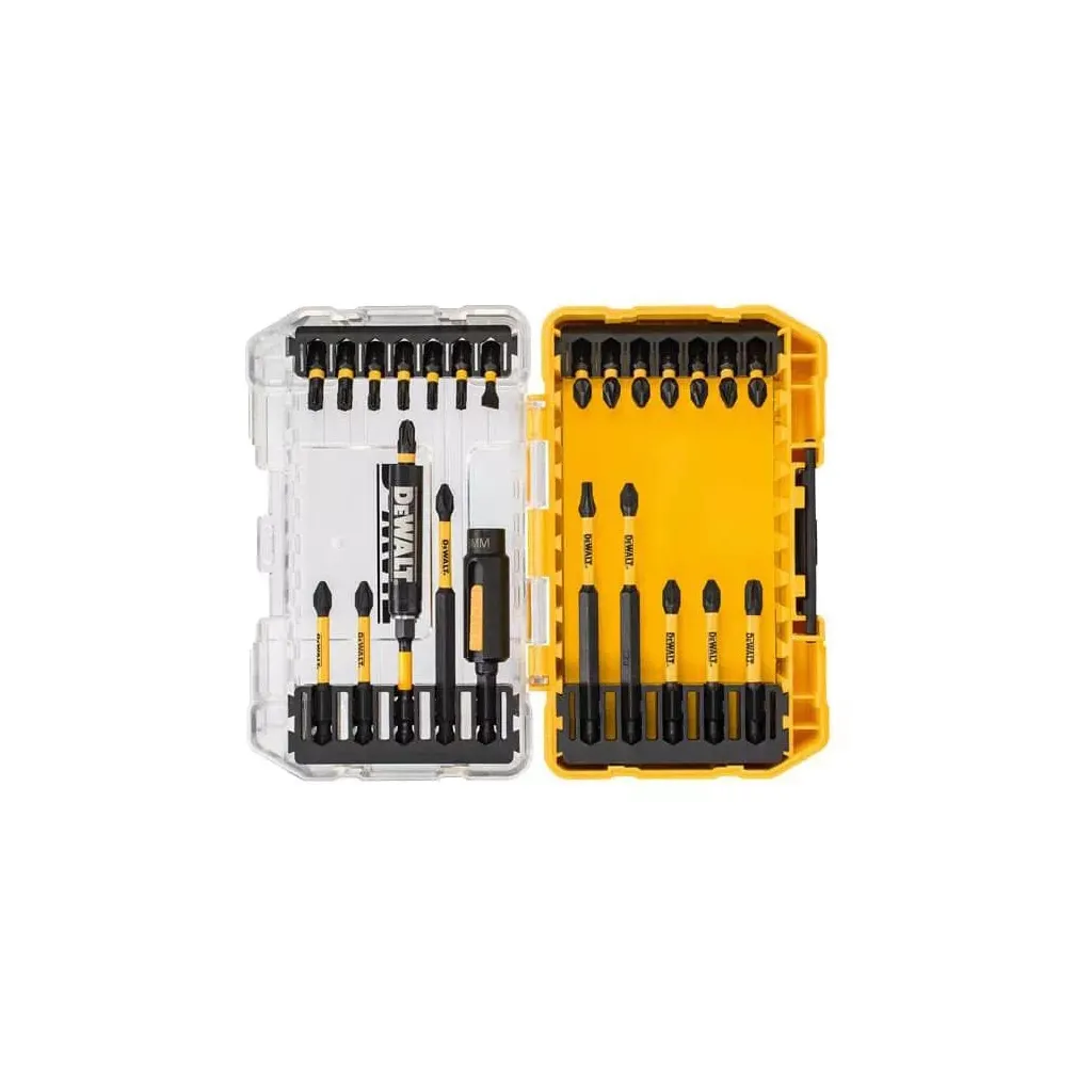 Набор бит для шуруповерта DeWALT EXTREME FLEXTORQ, Phillips,Pozidriv, Torx, Slotted, L=25, 57, 85 мм, 25 шт, кейс (DT70730T)