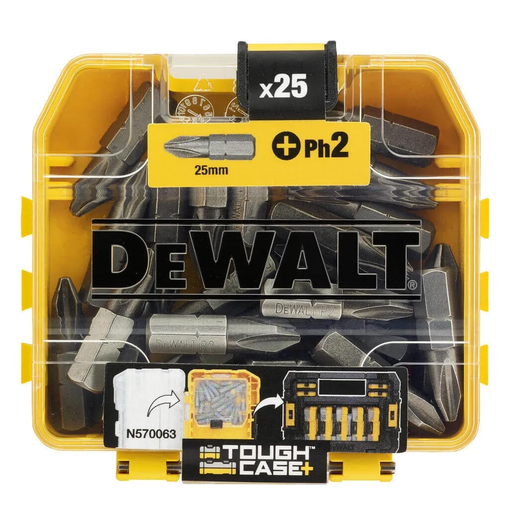 Набір біт для шуруповерта DeWALT Philips, Ph2, L=25 мм, 25 шт (DT71522)