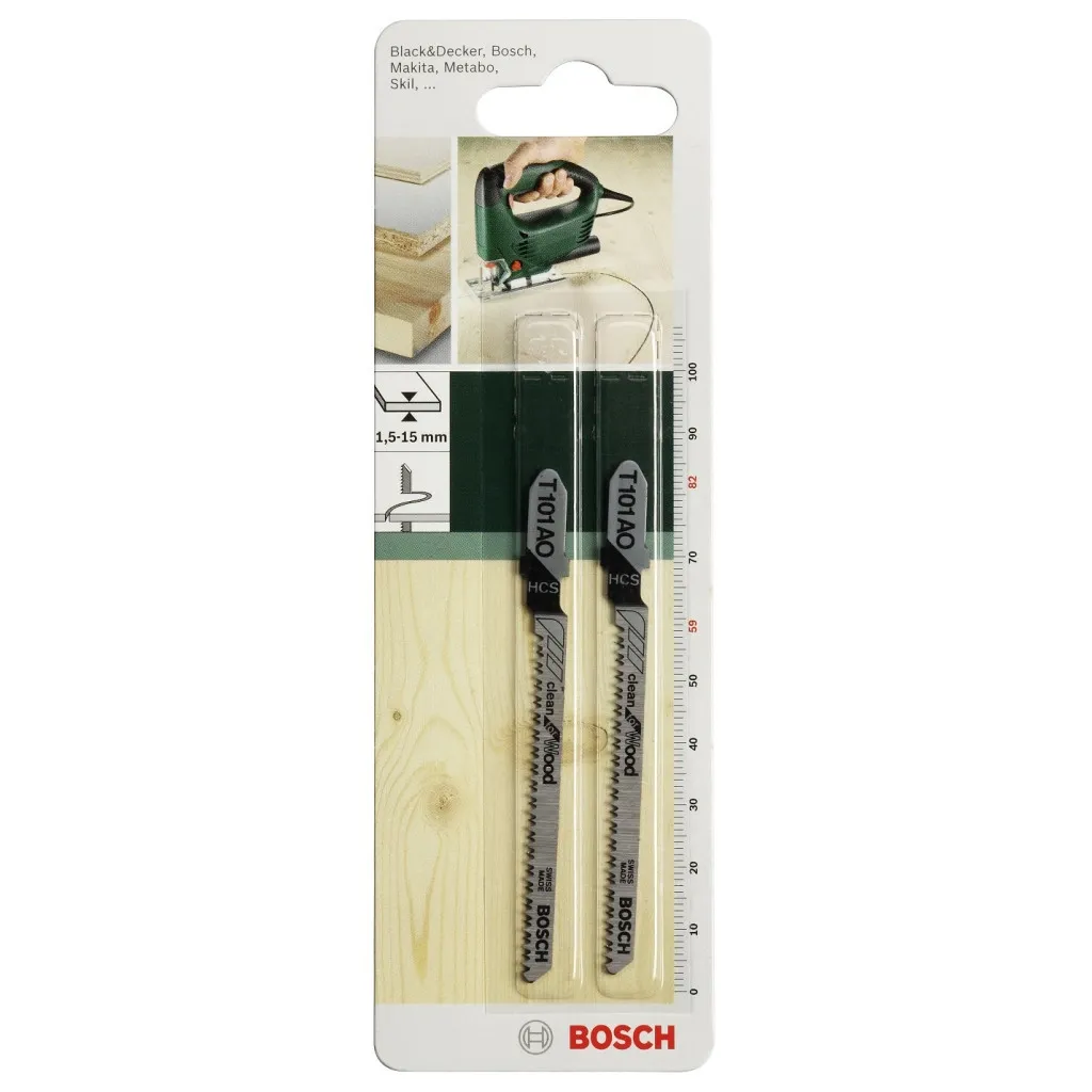 Полотно Bosch по дереву, T 101 AO, 1.4х82мм, 2шт (2.609.256.723)