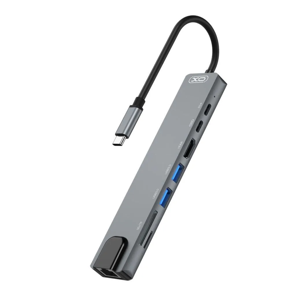 USB Хаб XO 8-in-1 Dock USB-C (XO-HUB003SL)