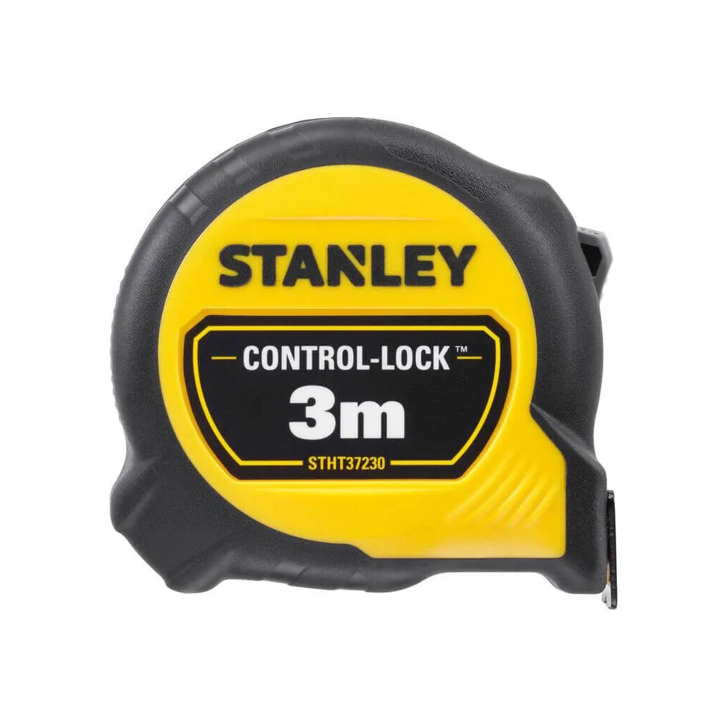 Рулетка Stanley CONTROL-LOCK, 3мх19мм, у прогумованому корпусі, з двосторонньою шкалою (STHT37230-0)