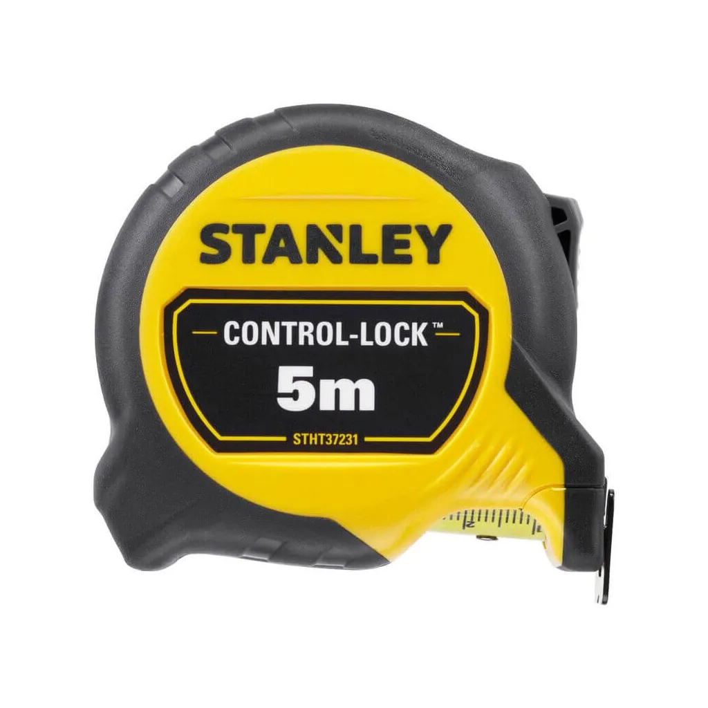 Рулетка Stanley CONTROL-LOCK, 5мх25мм, у прогумованому корпусі, з двосторонньою шкалою (STHT37231-0)