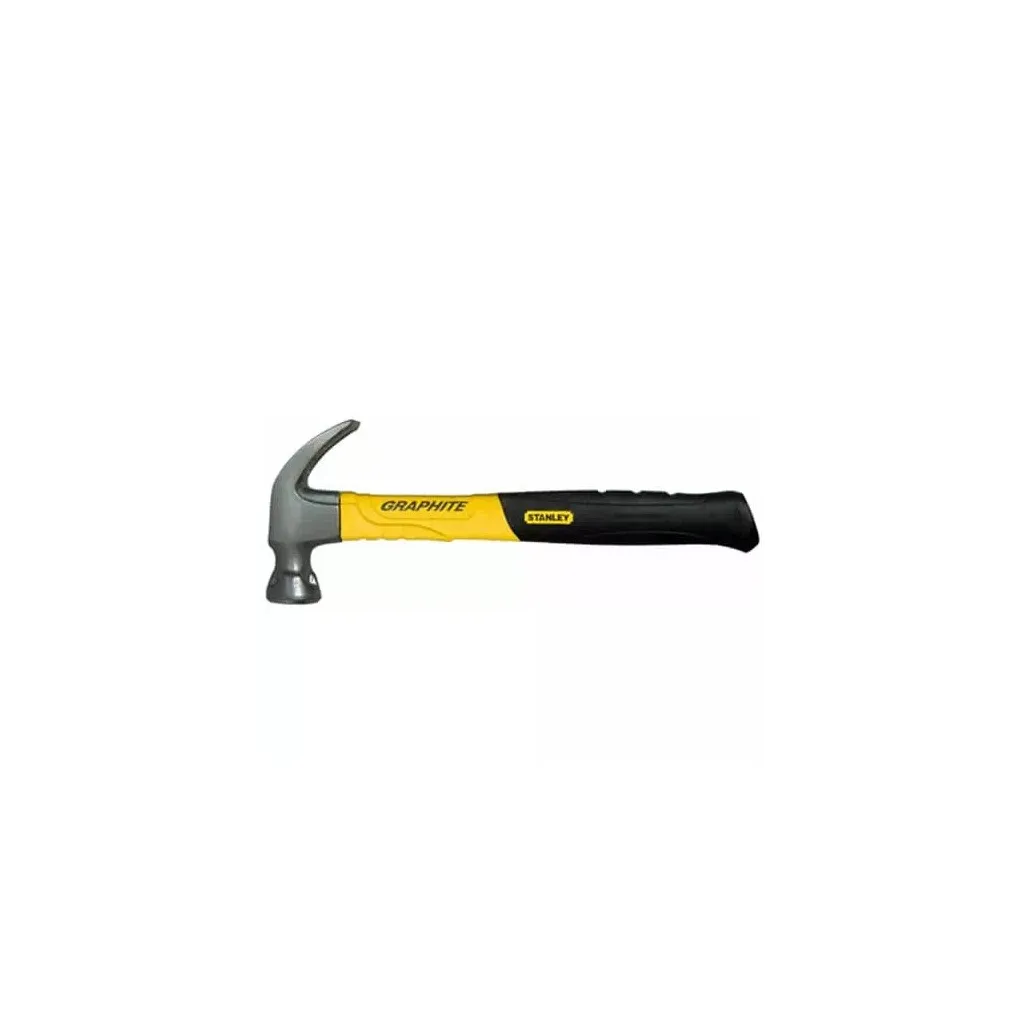  Stanley Graphite Curve Claw, 450г, с гвоздодером, длина ручки 350мм.. (1-51-505)