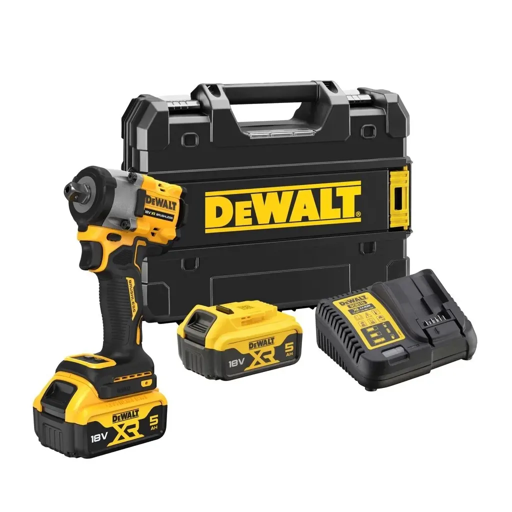  DeWALT 18 В XR Li-lon, 406 Нм, 5 Ah, 2 АКБ, ЗУ, TSTAK (DCF922P2T)