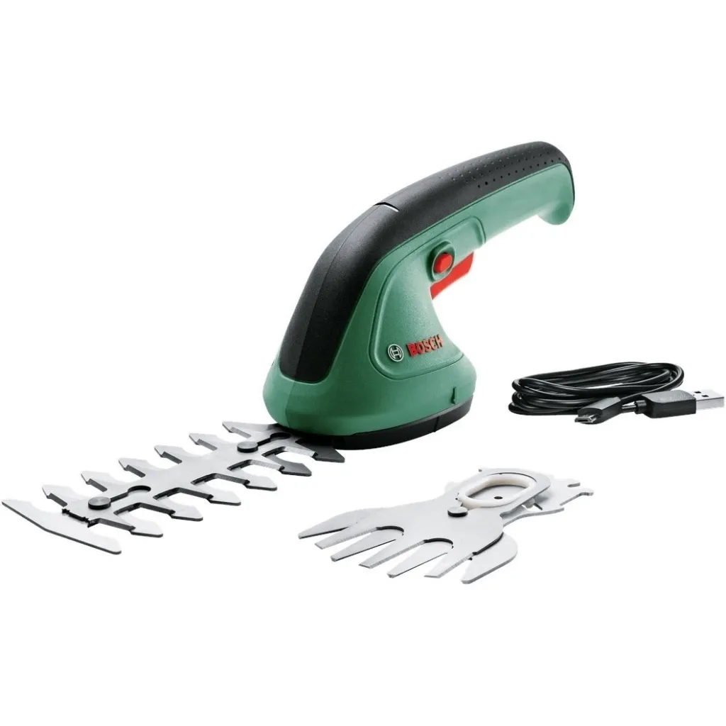 Кусторез Bosch Bosch EasyShear, 3.6В, 1х1.5Ач, лезвие 12см, шаг реза 8мм (0.600.833.303)