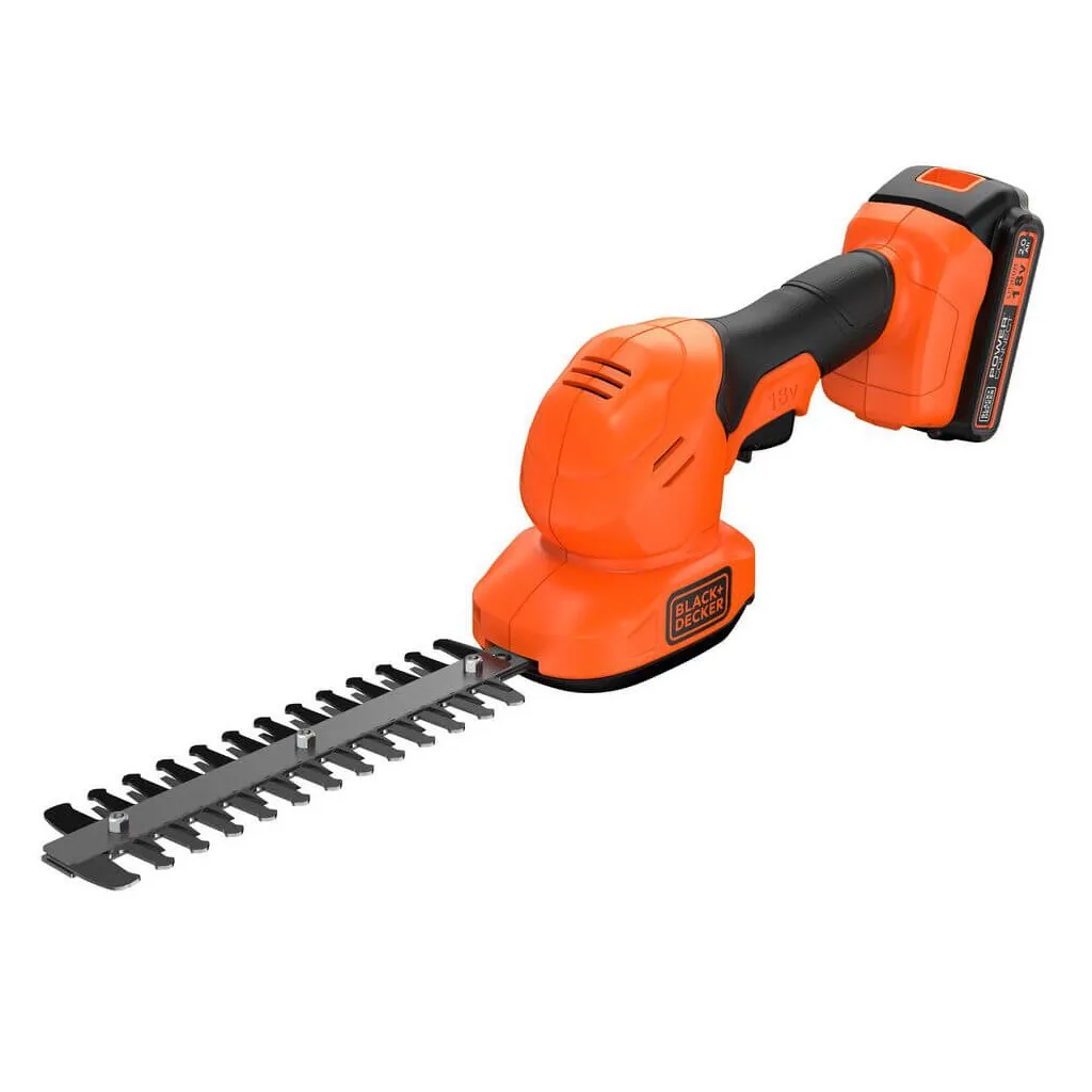  Black&Decker 18 В, 2Ah, насадки- 20 см/8 мм, 10 см/18 мм, (BCSS18D1)