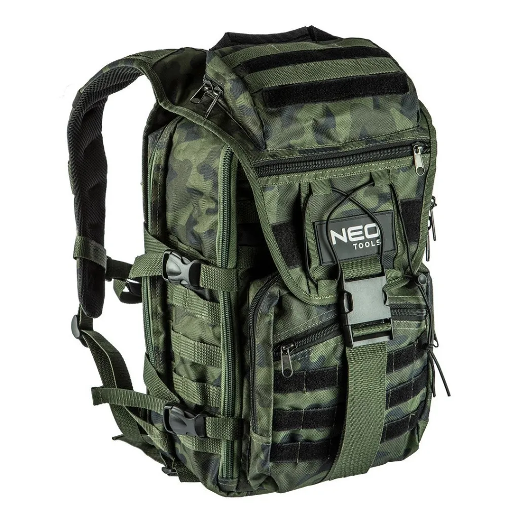 Сумка для інструмента Neo Tools рюкзак Camo, 30л, 50х29.5х19см, поліестер 600D, посилений, камуфляж (84-321)