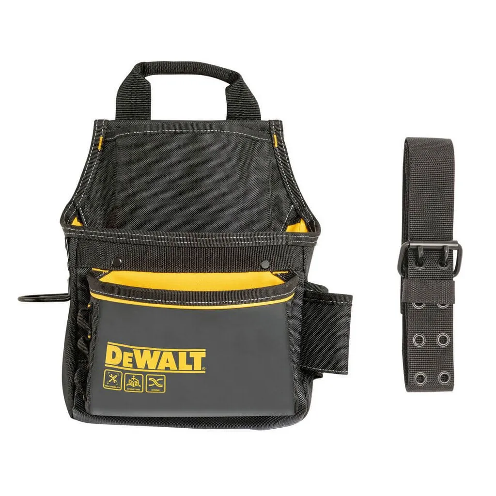 Сумка для инструмента DeWALT PRO с поясом и скобой молотка, 12 карманов (DWST40101-1)