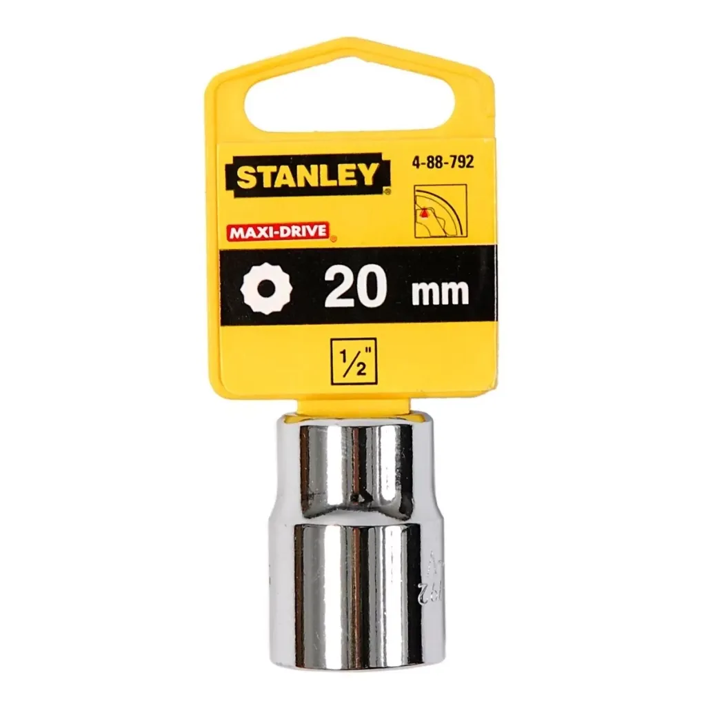 Головка торцевая Stanley 1/2"х 20мм, с двенадцатигранным профилем, метрическая (4-88-792)