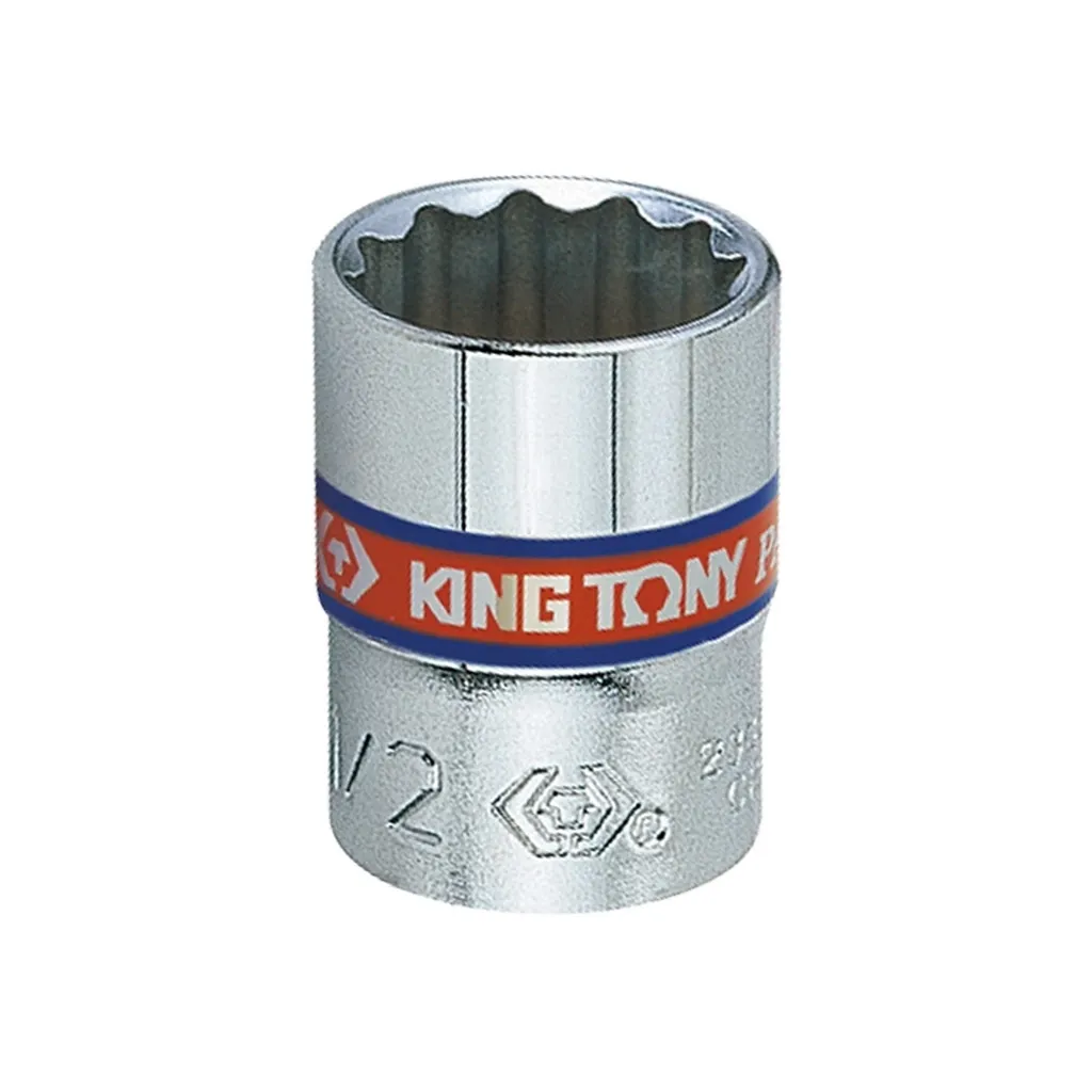 Голівка торцева KING TONY 1/4" 7/16" 12PT CHROME (233014S)