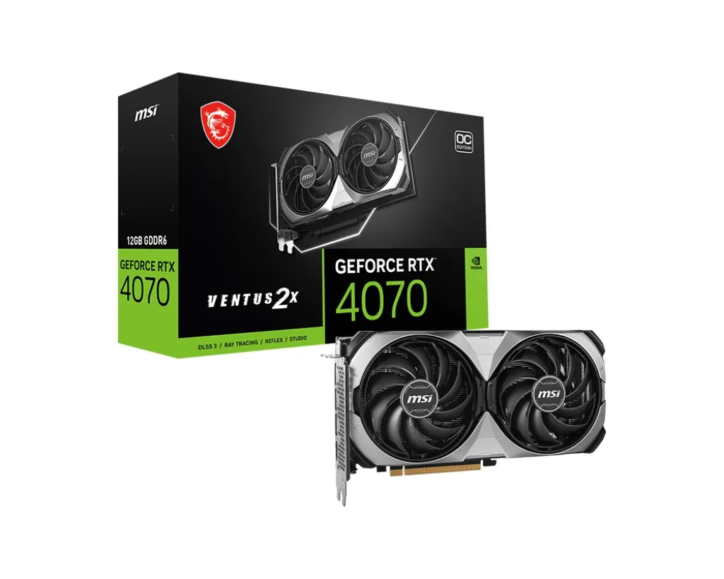 Видеокарта MSI GeForce RTX 4070 12GB GDDR6 VENTUS 2X E1 OC (912-V512-018)