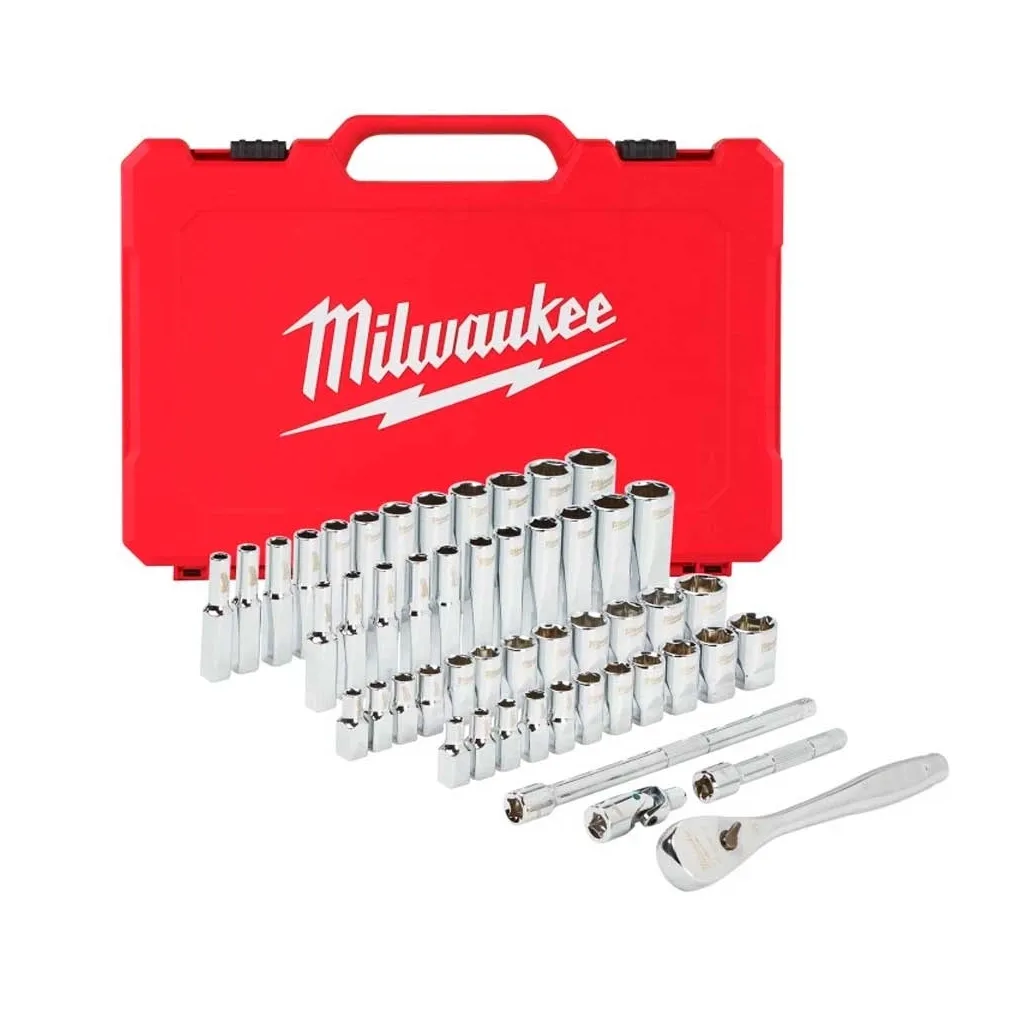 Набор головок Milwaukee 1/4", 50шт, с трещоткой, кейс (4932464944)