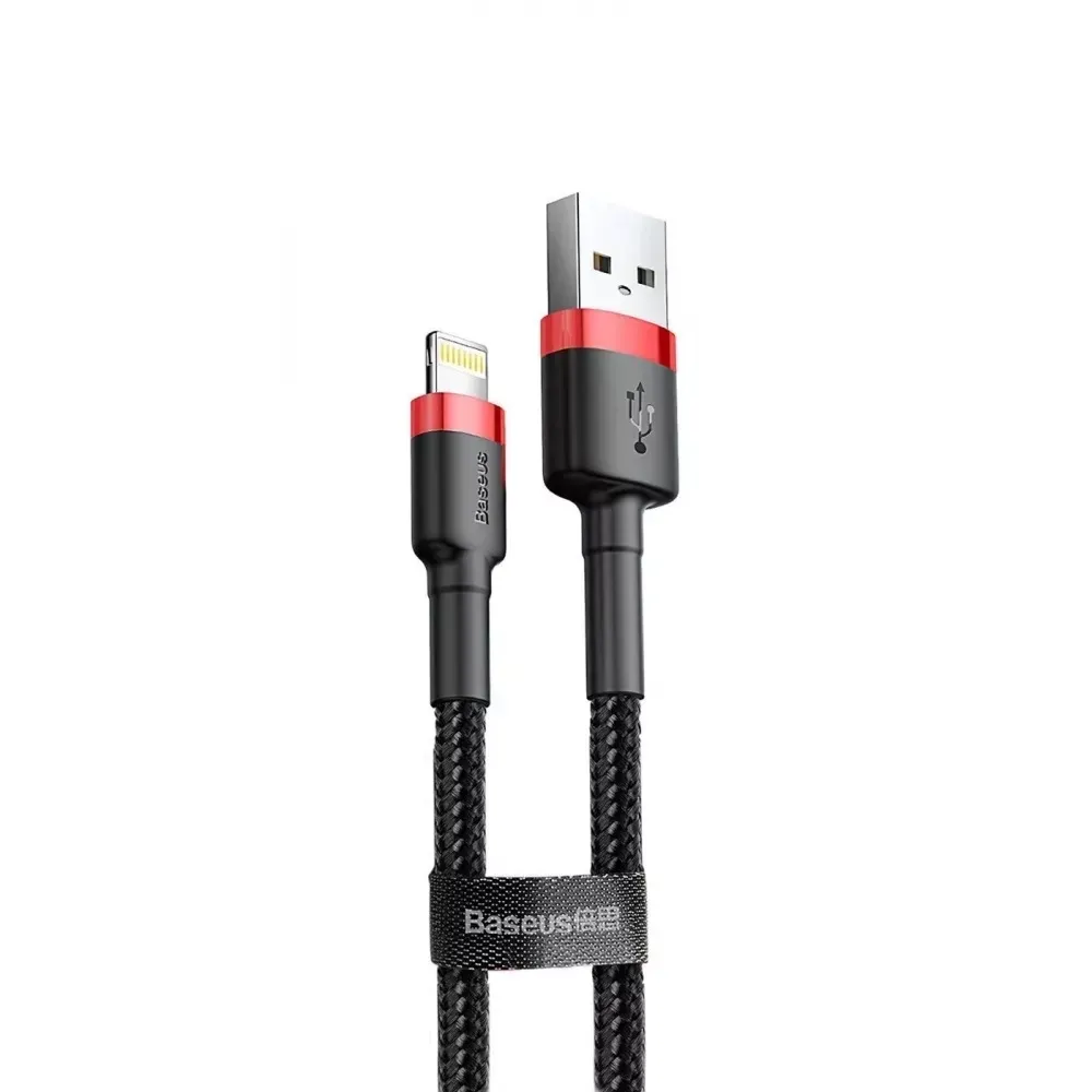 Кабель синхронізації Baseus Cafule USB-Lightning, 2.4A 1m Black (6953156274976)