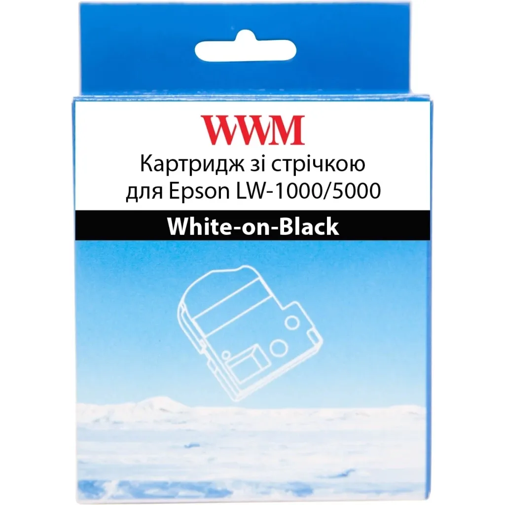 Расходные материалы для торгового оборудования WWM for Epson LW-1000/5000 36mm х 8m White-on-Black (WWM-SD36K)