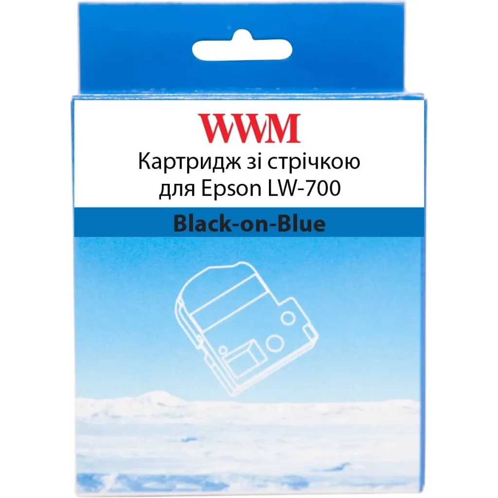 Витратні матеріали для торгового обладнання WWM for Epson LW-700 24mm х 8m Black-on-Blue (WWM-SC24B)