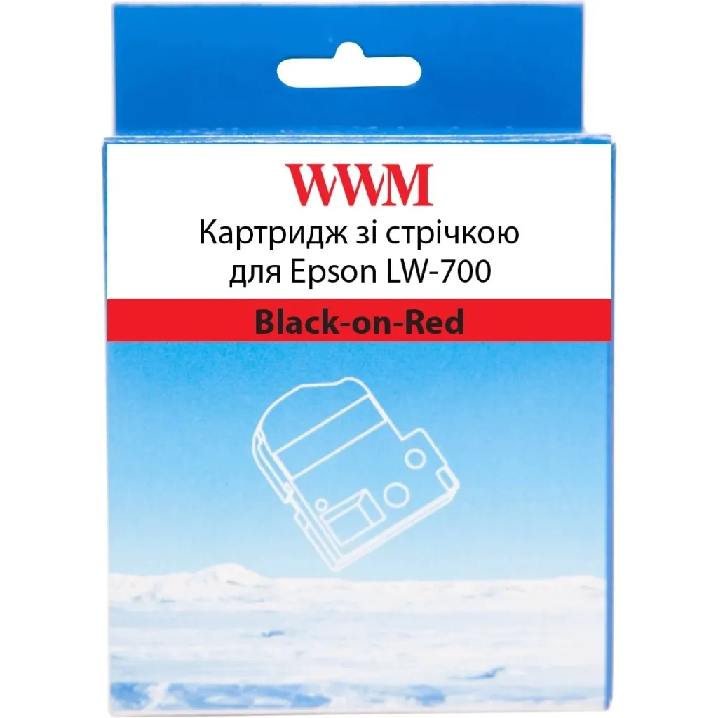 Расходные материалы для торгового оборудования WWM for Epson LW-700 24mm х 8m Black-on-Red (WWM-SC24R)