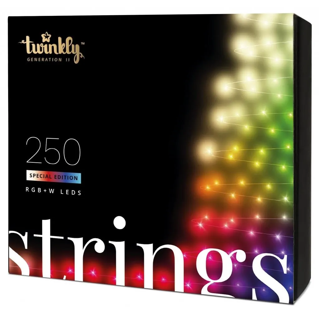 Светодиодная гирлянда Twinkly Smart LED Pro Strings RGBW 250, одинарная линия, AWG22, IP65 (TWP-S-CA-1X250SPP-G)