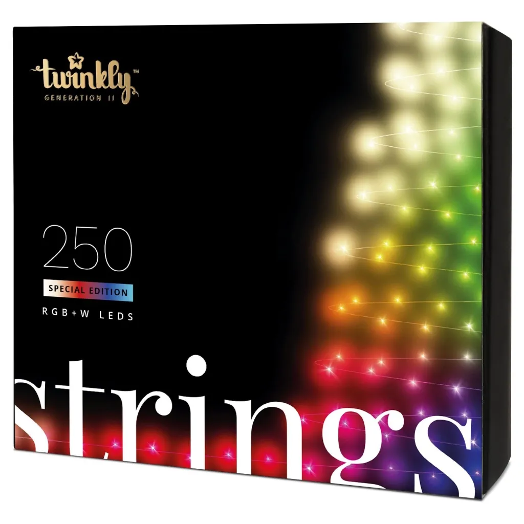 Светодиодная гирлянда Twinkly Smart LED Pro Strings RGBW 250, двойная линия, AWG22, IP65, (TWP-S-CA-2X125SPP-T)