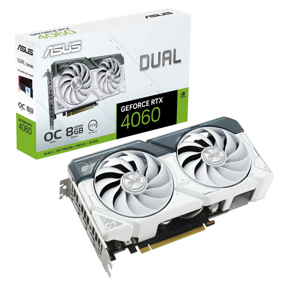 Видеокарта ASUS NVIDIA RTX 4060 DUAL-RTX4060-O8G-EVO-WHITE