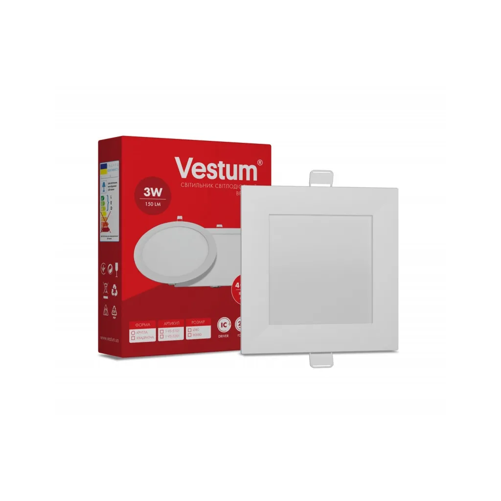  Vestum LED 3W 4000K 220V (1-VS-5201)