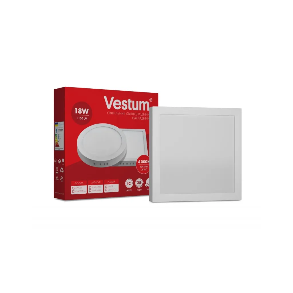  Vestum LED 18W 4000K 220V (1-VS-5403)