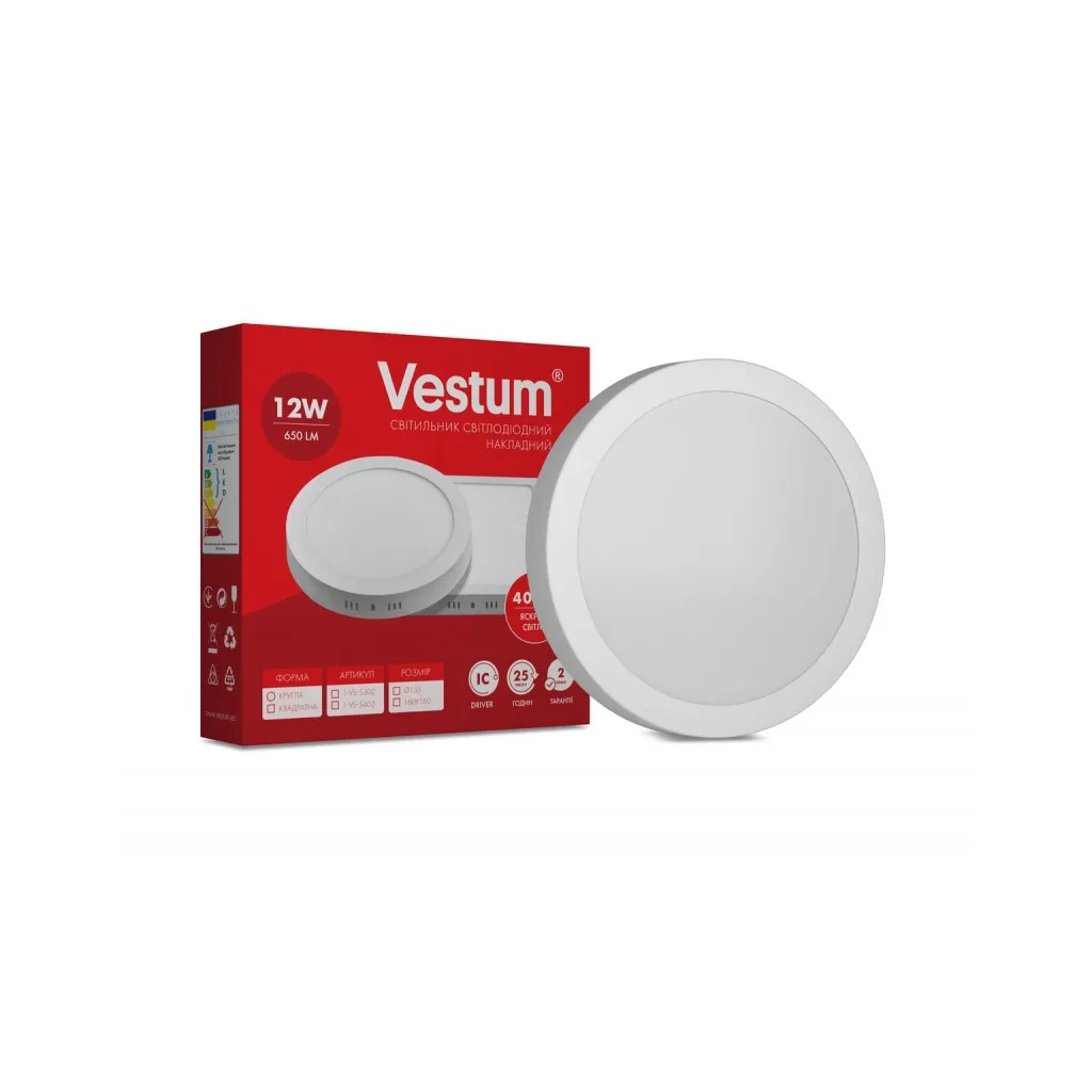  Vestum LED 12W 4000K 220V (1-VS-5302)