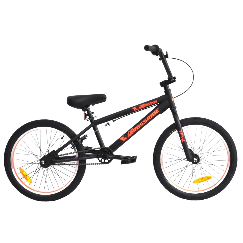 Велосипед Crossride BMX FreeStyle 20" рама-10" St Black/Orange (0485)