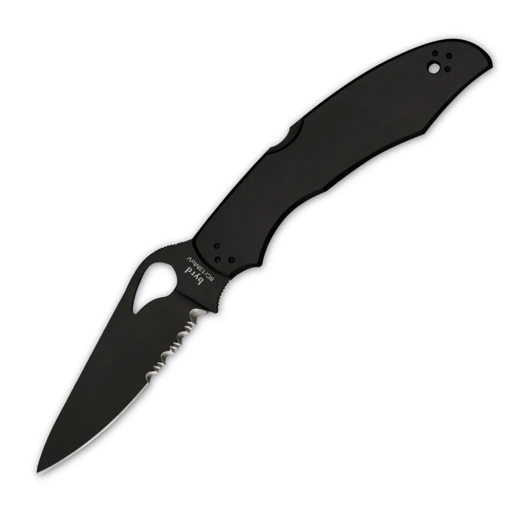  Spyderco Byrd Cara Cara 2 Black, полусеррейтор (BY03BKPS2)