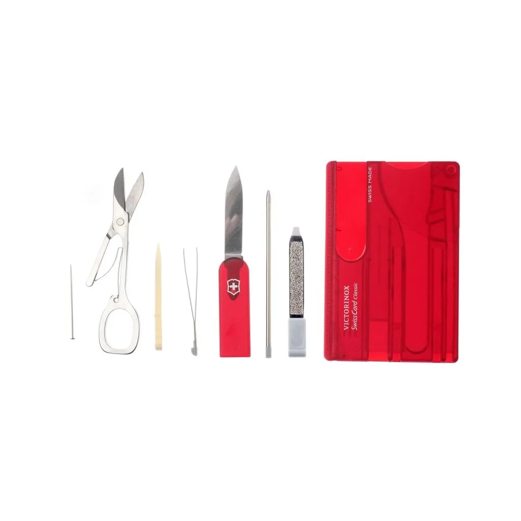  Victorinox SwissCard Transparent Red (0.7100.T)