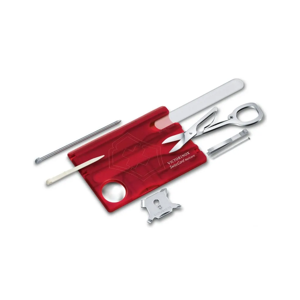  Victorinox SwissCard NailCare Transparent Red (0.7240.T)