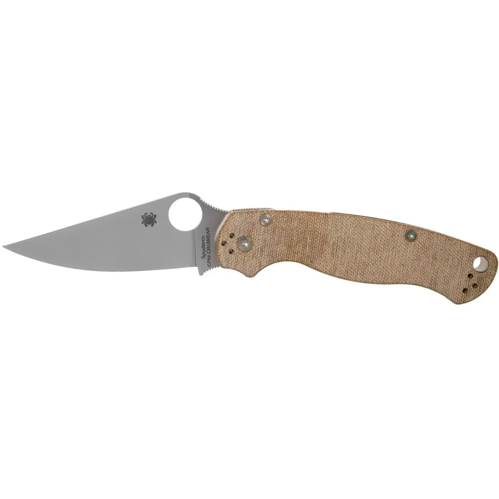  Spyderco Para Military 2 Brown Micarta CPM Cru-Wear (C81MPCW2)