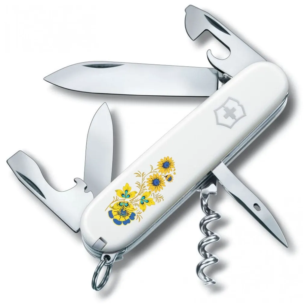  Victorinox Spartan Ukraine White "Цветы" (1.3603.7_T1050u)