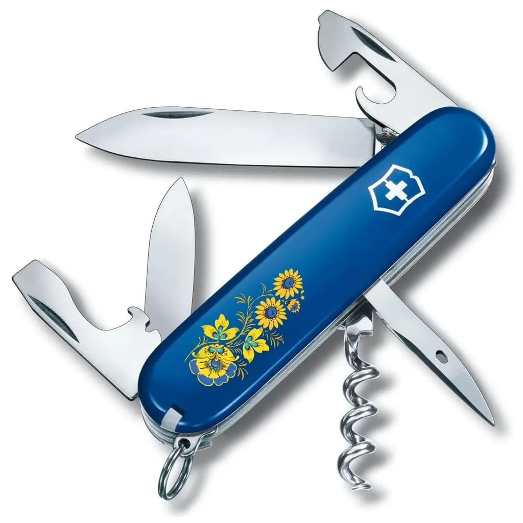  Victorinox Spartan Ukraine Blue "Квіти" (1.3603.2_T1050u)