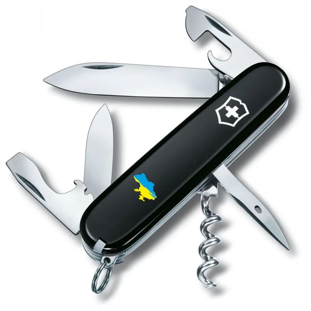  Victorinox Spartan Ukraine Black "Карта України Жовто-Блакитна" (1.3603.3_T1166u)