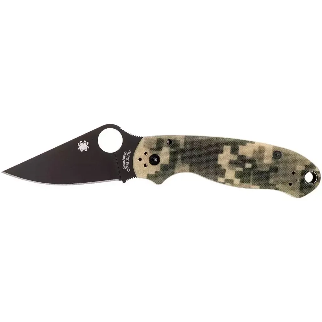  Spyderco Para 3 Black Blade G10 Camo (C223GPCMOBK)