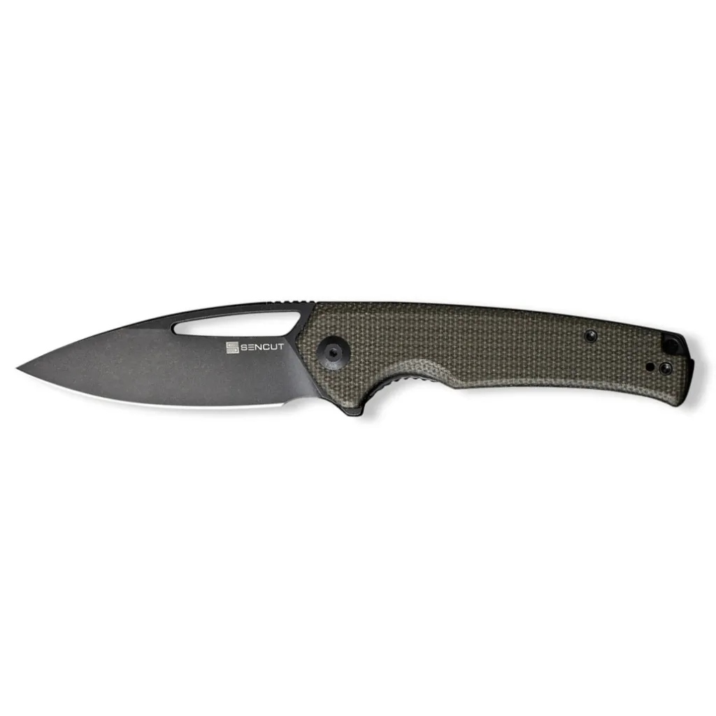  Sencut Mims Blackwash Dark Micarta (S21013-3)