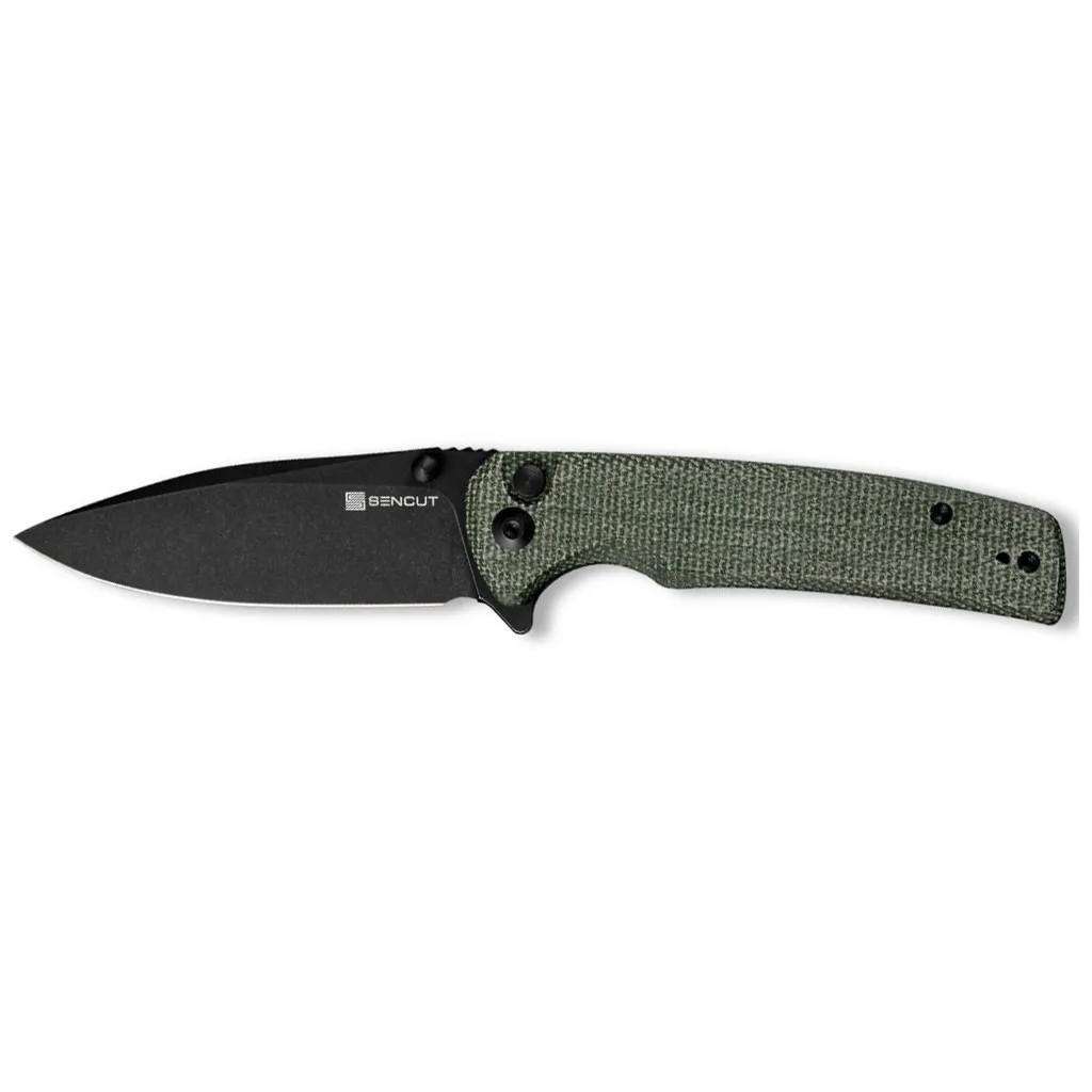  Sencut Sachse Blackwash Olive Micarta (S21007-2)