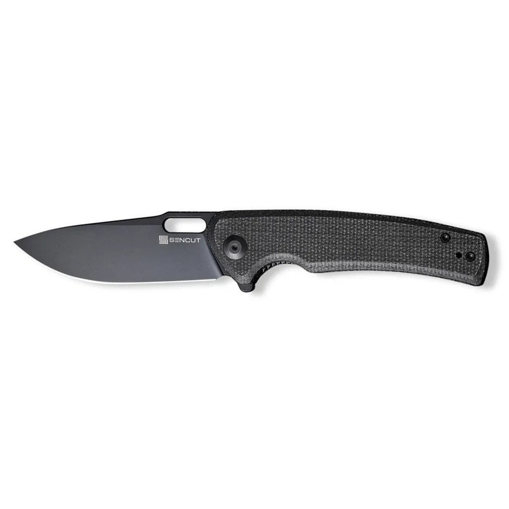  Sencut Vesperon Blackwash Black Micarta (S20065-3)